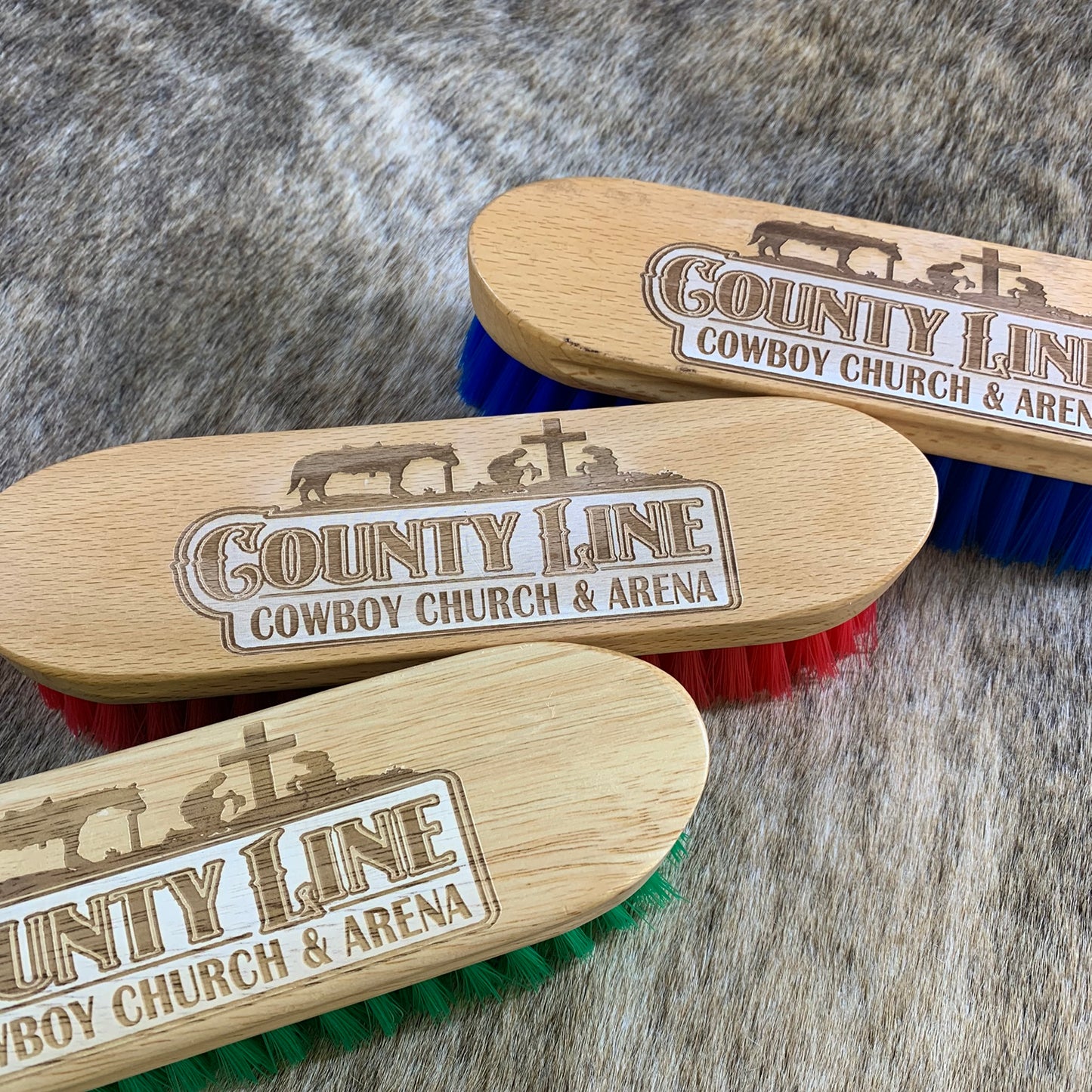 Custom Laser Engraved Wood Body Brush