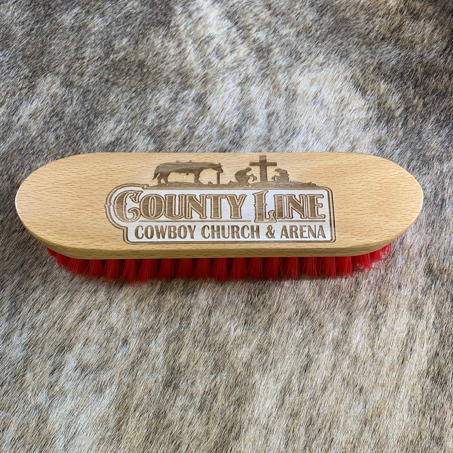 Custom Laser Engraved Wood Body Brush