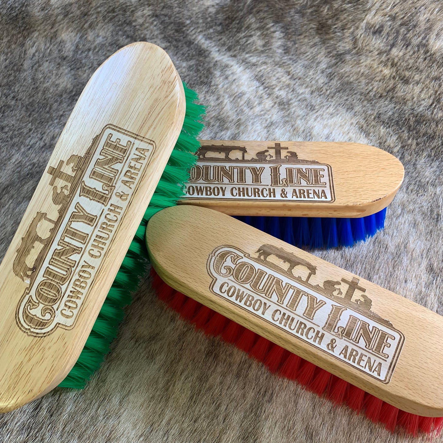 Custom Laser Engraved Wood Body Brush