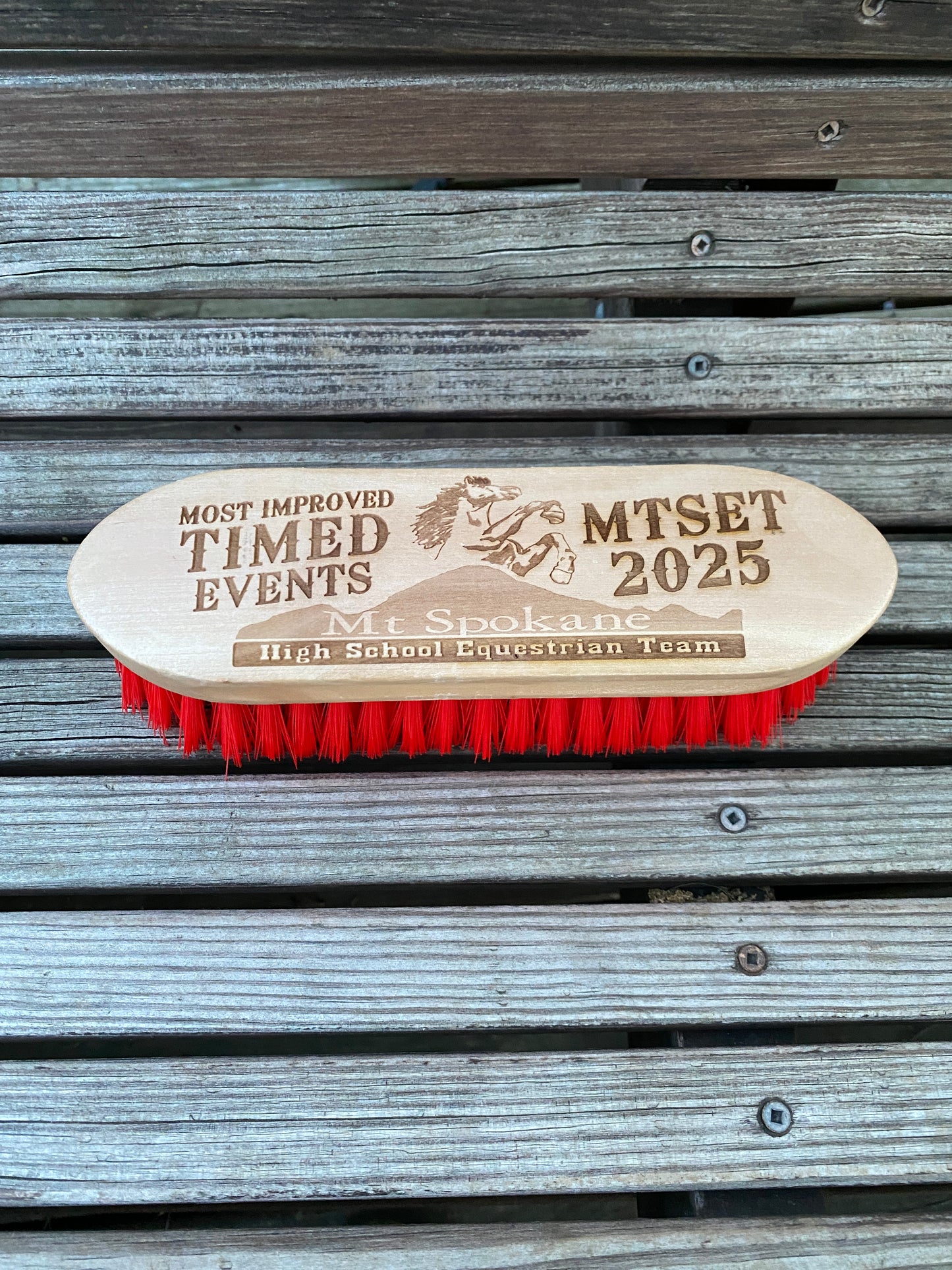 Custom Laser Engraved Wood Body Brush