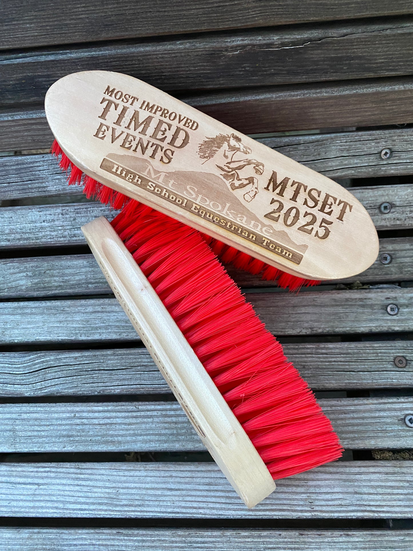 Custom Laser Engraved Wood Body Brush