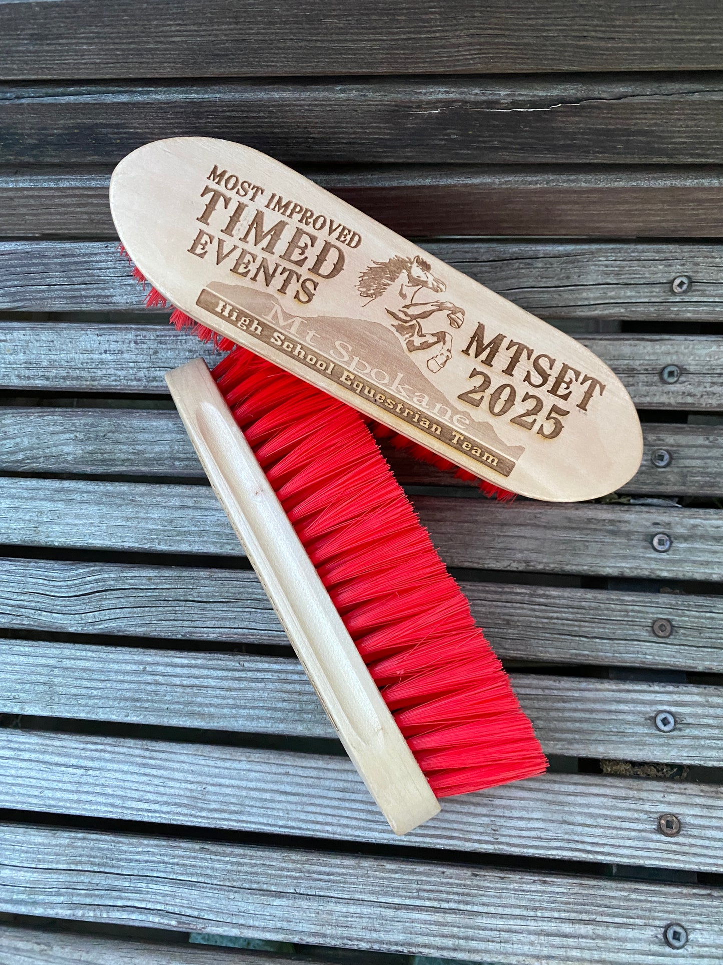 Custom Laser Engraved Wood Body Brush