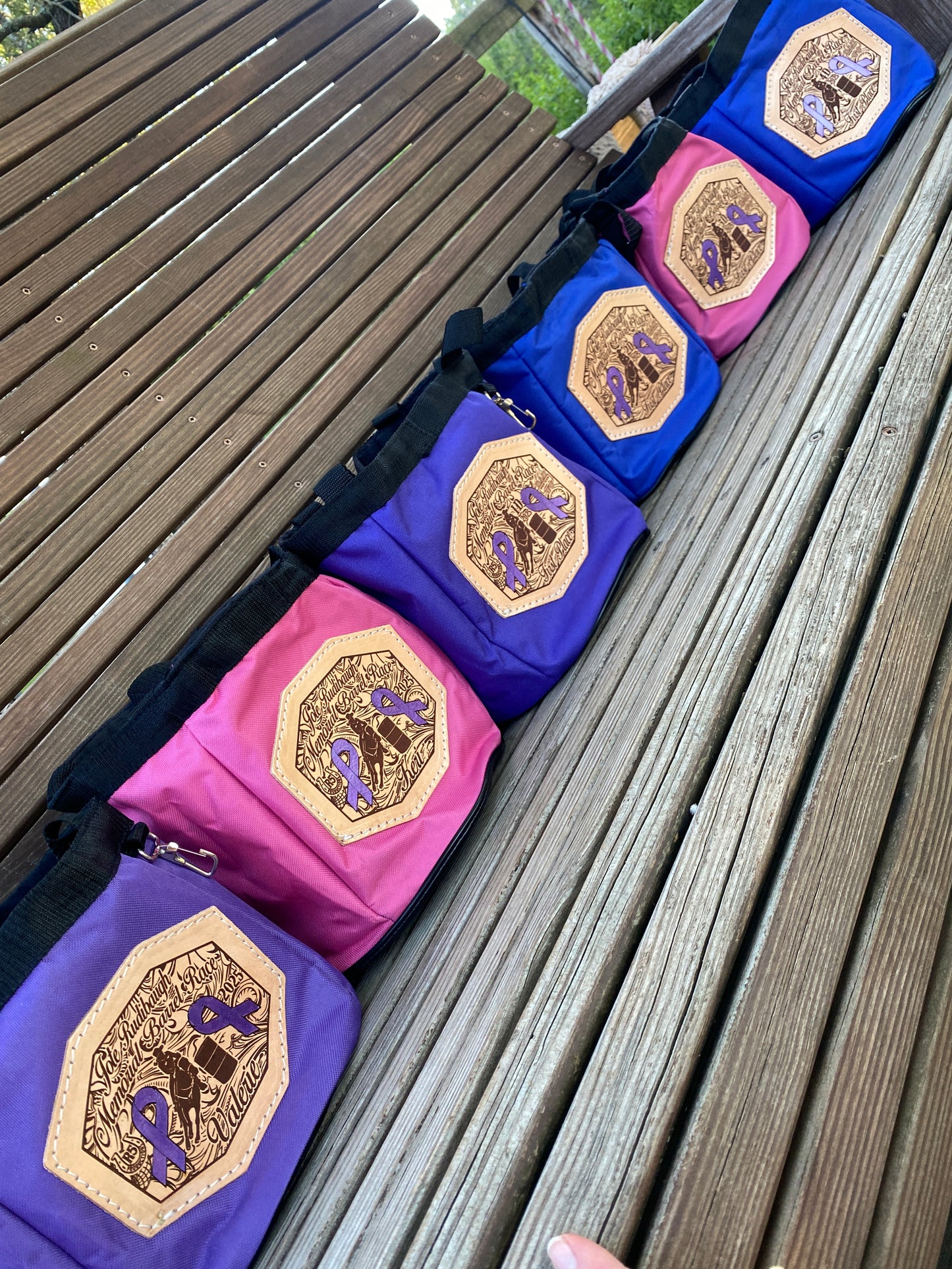 Custom Horse and Livestock Grooming Tote with Engraved Leather Patch