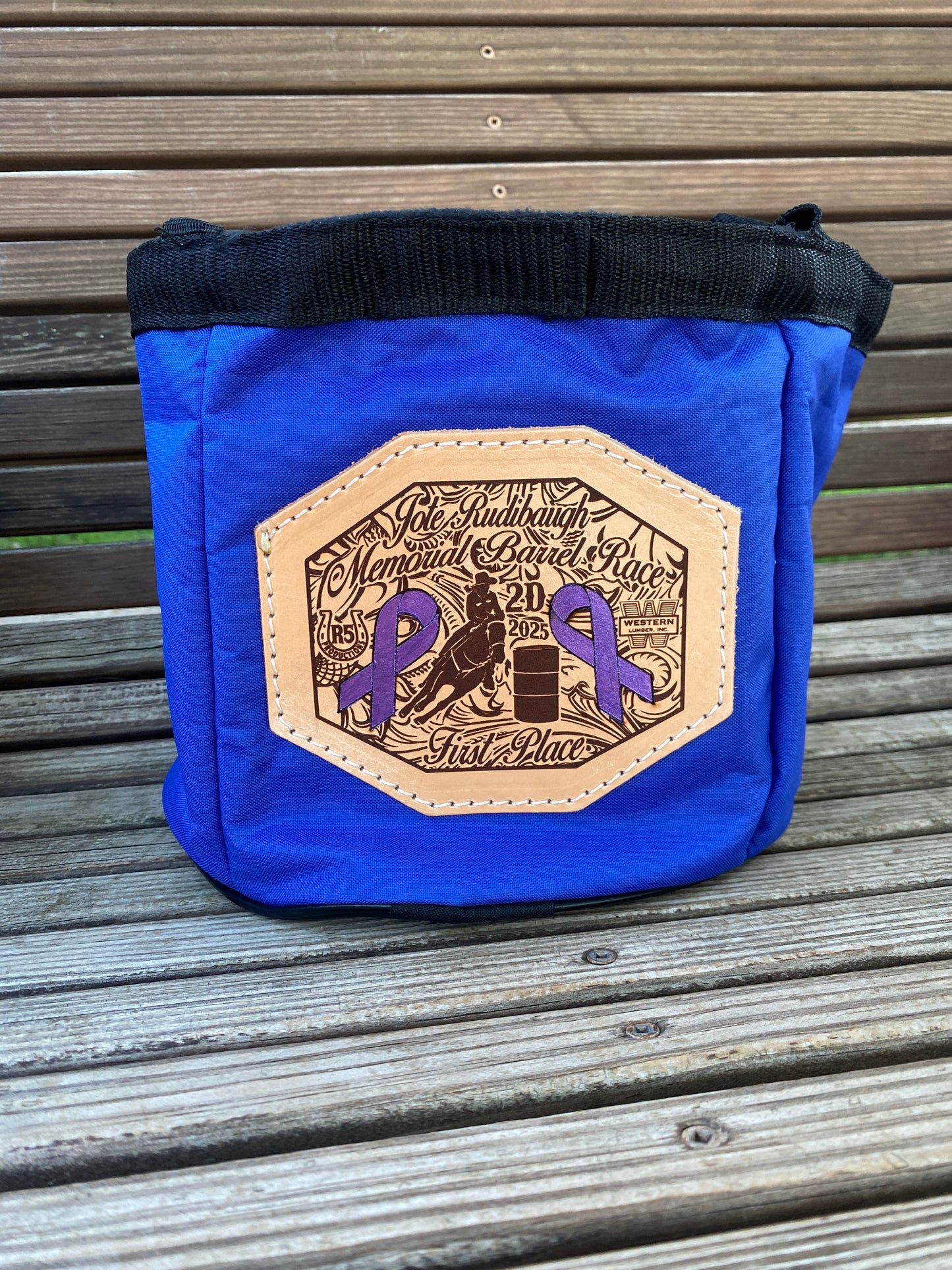 Custom Horse and Livestock Grooming Tote with Engraved Leather Patch