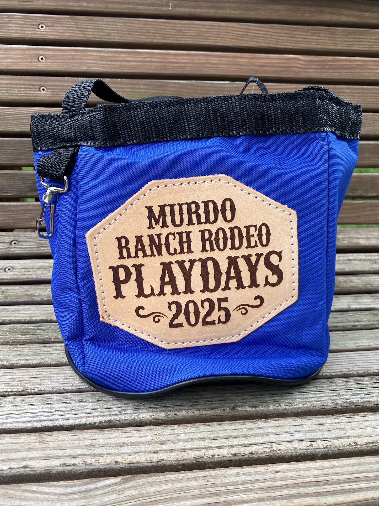 Custom Horse and Livestock Grooming Tote with Engraved Leather Patch