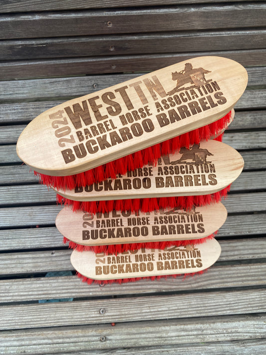 Custom Laser Engraved Wood Body Brush