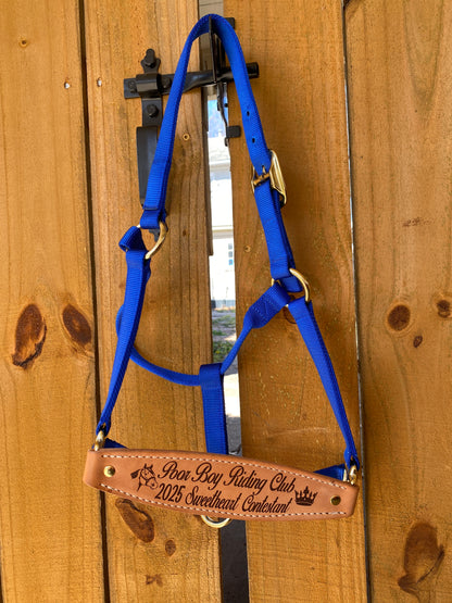 Classic Bronc Halter with Custom Laser Engraved Leather Noseband