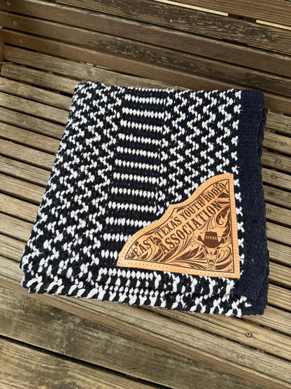 ZigZag Custom Award Saddle Blanket – Double Weave with Engraved Leather Corners