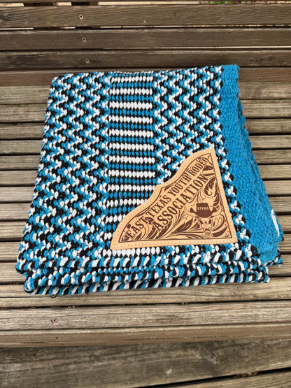 ZigZag Custom Award Saddle Blanket – Double Weave with Engraved Leather Corners