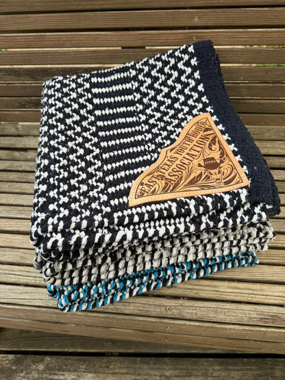 ZigZag Custom Award Saddle Blanket – Double Weave with Engraved Leather Corners