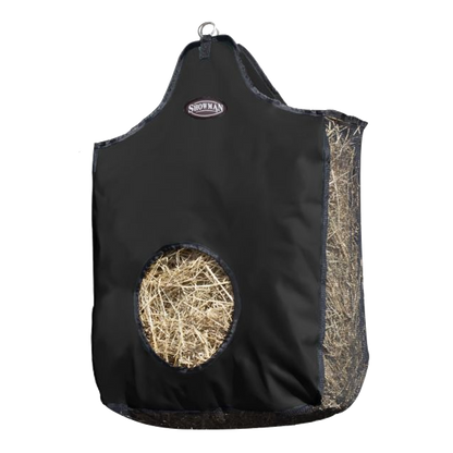Custom Trophy Hay Bag with Laser-Engraved Leather Patch | Personalized Equine Hay Feeder