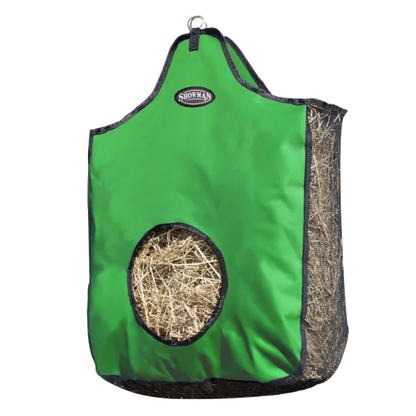 Custom Trophy Hay Bag with Laser-Engraved Leather Patch | Personalized Equine Hay Feeder