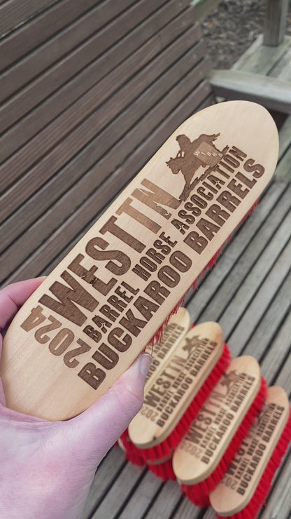 Custom Laser Engraved Wood Body Brush