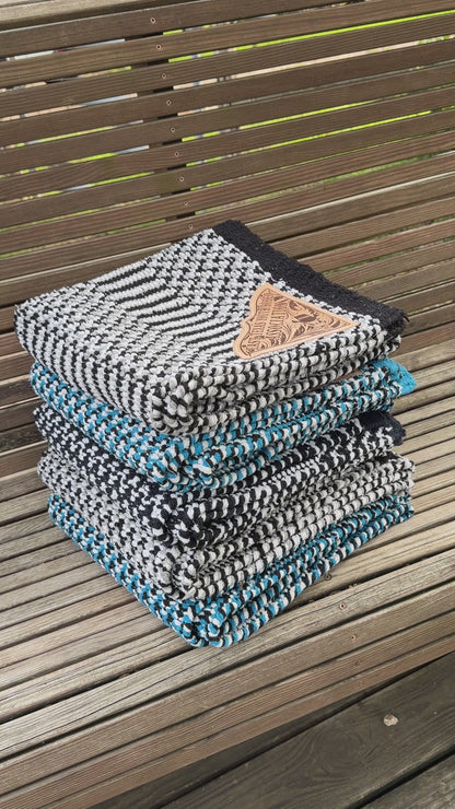 ZigZag Custom Award Saddle Blanket – Double Weave with Engraved Leather Corners